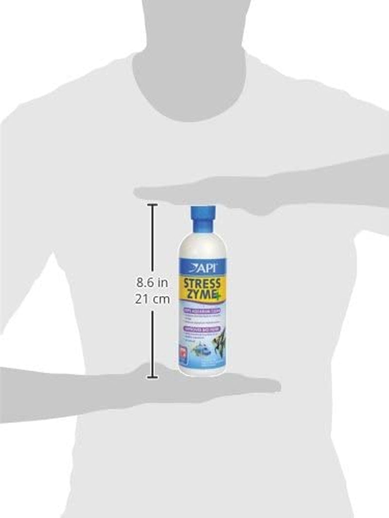 STRESS ZYME Aquarium Cleaning Solution for Freshwater and Saltwater, 16 oz